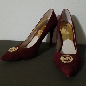 Michael Kors ruby, plum high heels